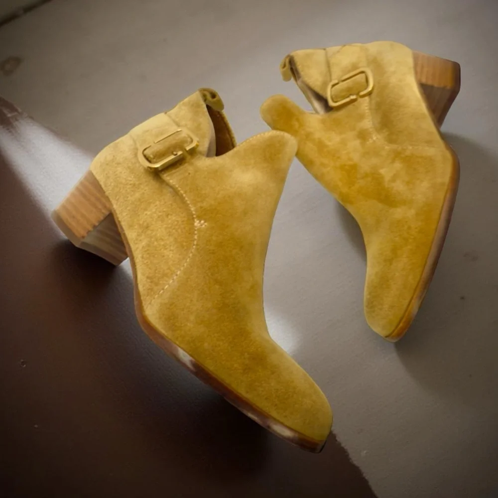 New Marc Jacobs Ginger Interlock Suede Ankle Boots
